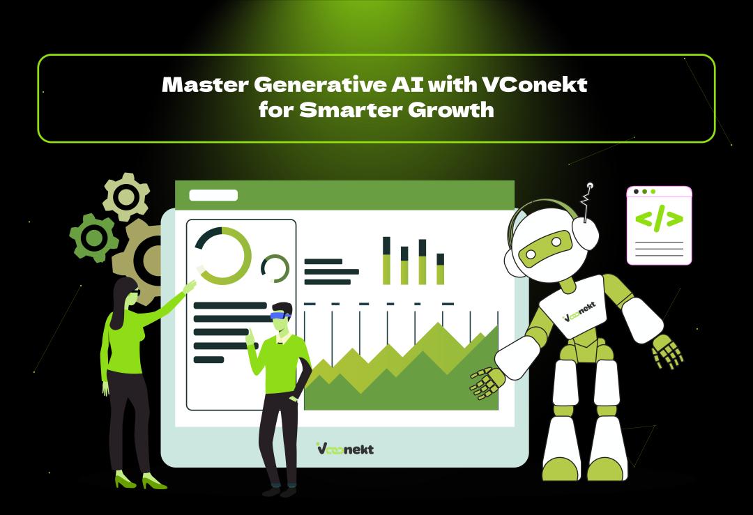 Explore how VConekt uses generative AI to elevate content, SEO, and automation—boosting brand growth, engagement, and digital efficiency.