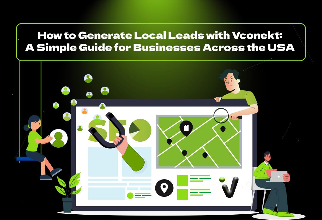 Learn how to generate local leads for your business with Vconekt. This simple guide helps businesses across the USA boost local sales and grow effectively.
