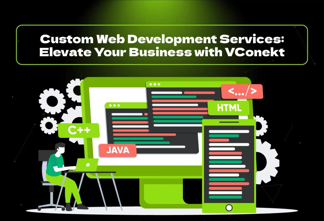 Get top custom web development services in the USA with VConekt for websites that grow your business and engage customers effectively